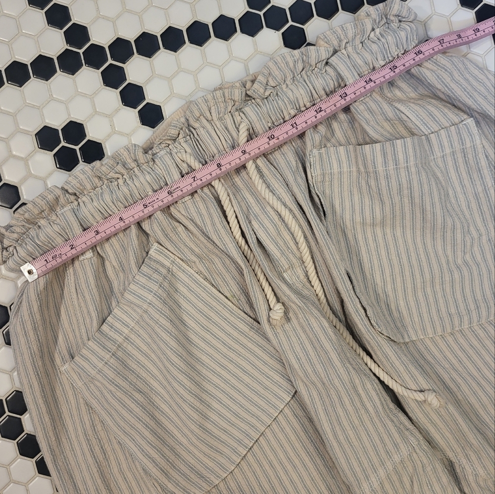 Free People Runyon Oversized Stripe Trousers Grey Blue Small - Picture 9 of 11